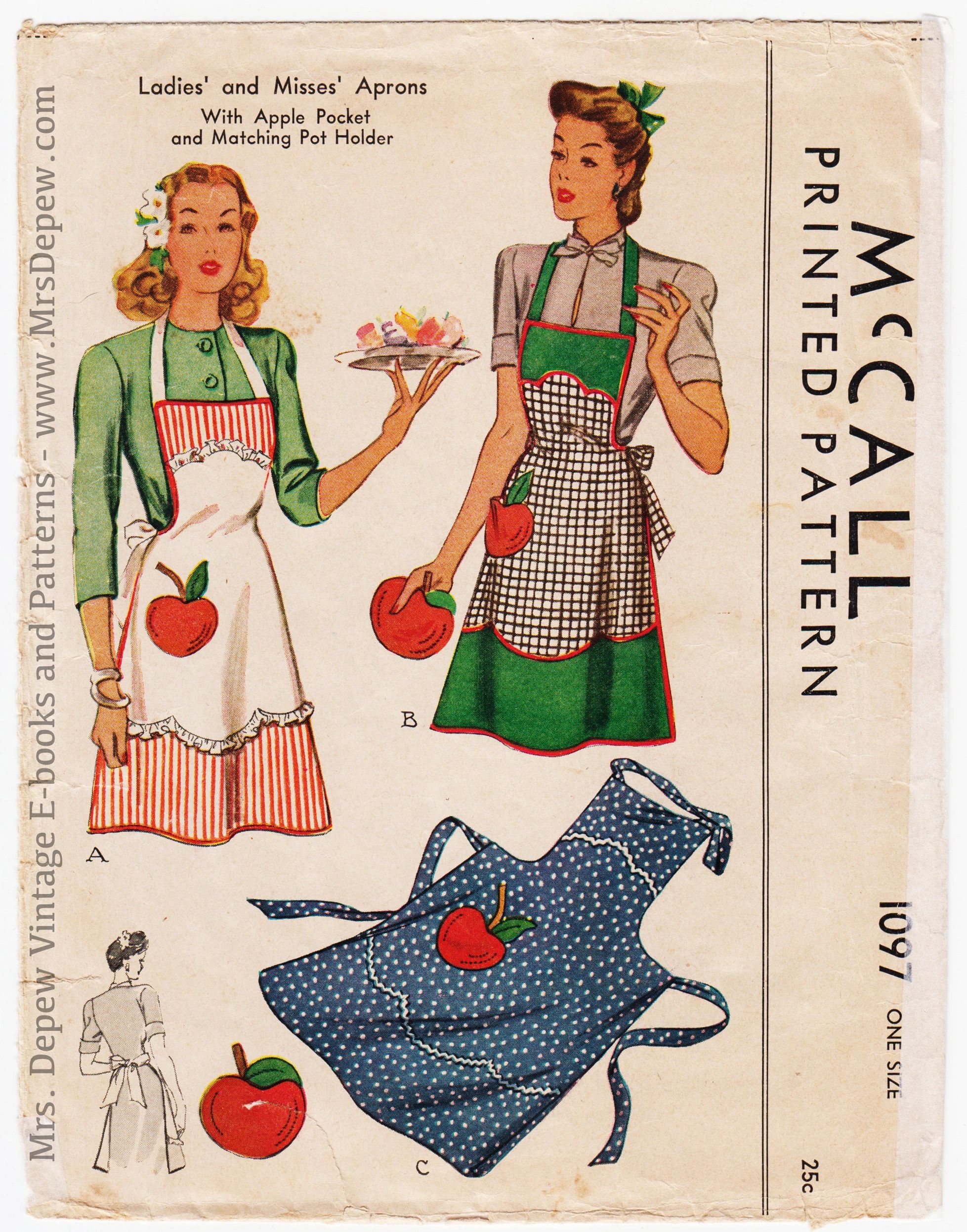 1950s Protect and Serve Apron from the Mad Men Era - #5005 – Decades of  Style Pattern Company