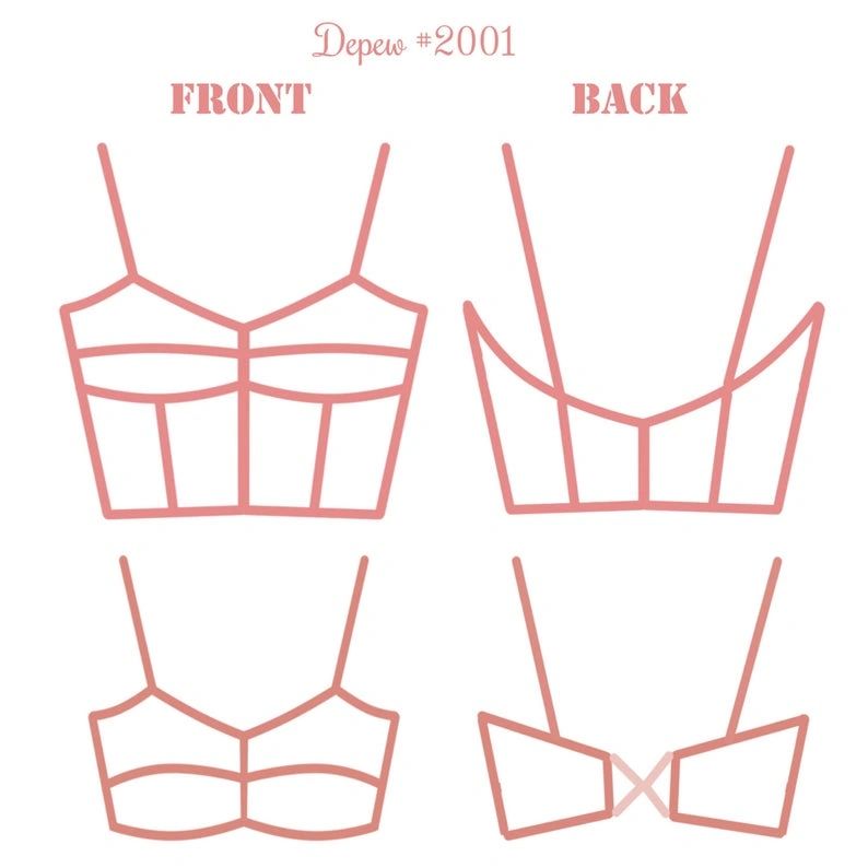 Vintage Sewing Pattern 1950s Ladies' Long Line Full Coverage Bra #2009 32 34  36 38 40 42 44 46 48 bust - PAPER VERSION