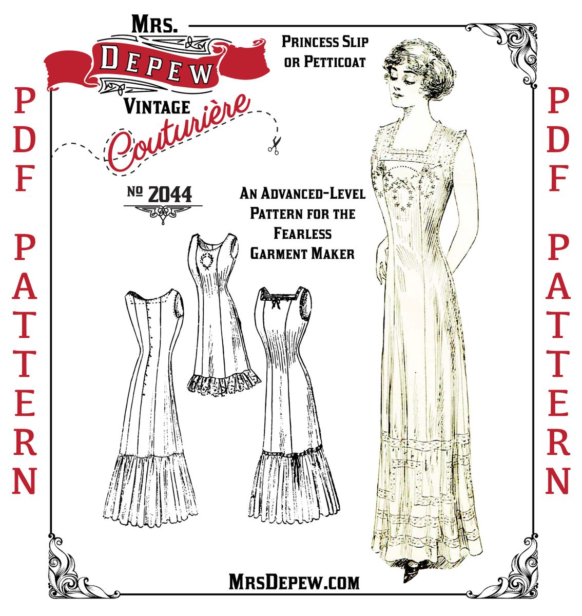 Vintage Sewing Pattern Ladies 1910s 1920s Style Foundation Corset Multisize  Depew 2026 INSTANT DOWNLOAD 