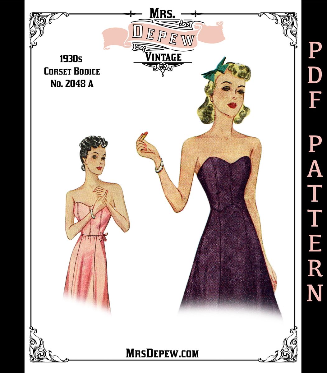 Vintage Sewing Pattern 1870s Ladies' Corset Cover Depew #3183 - Paper  Version