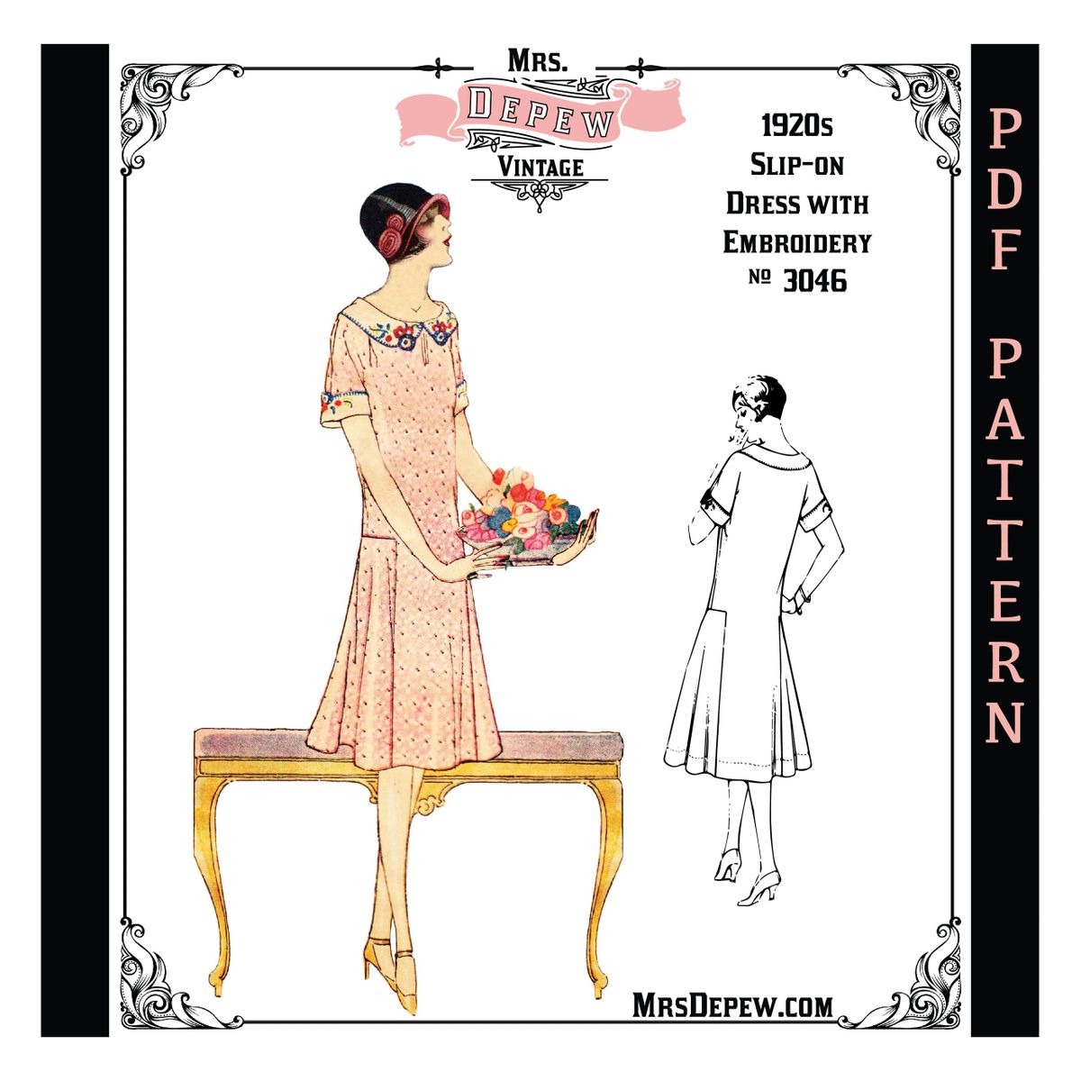 Vintage Sewing Pattern French Ladies' 1950s Pinup Bra PDF