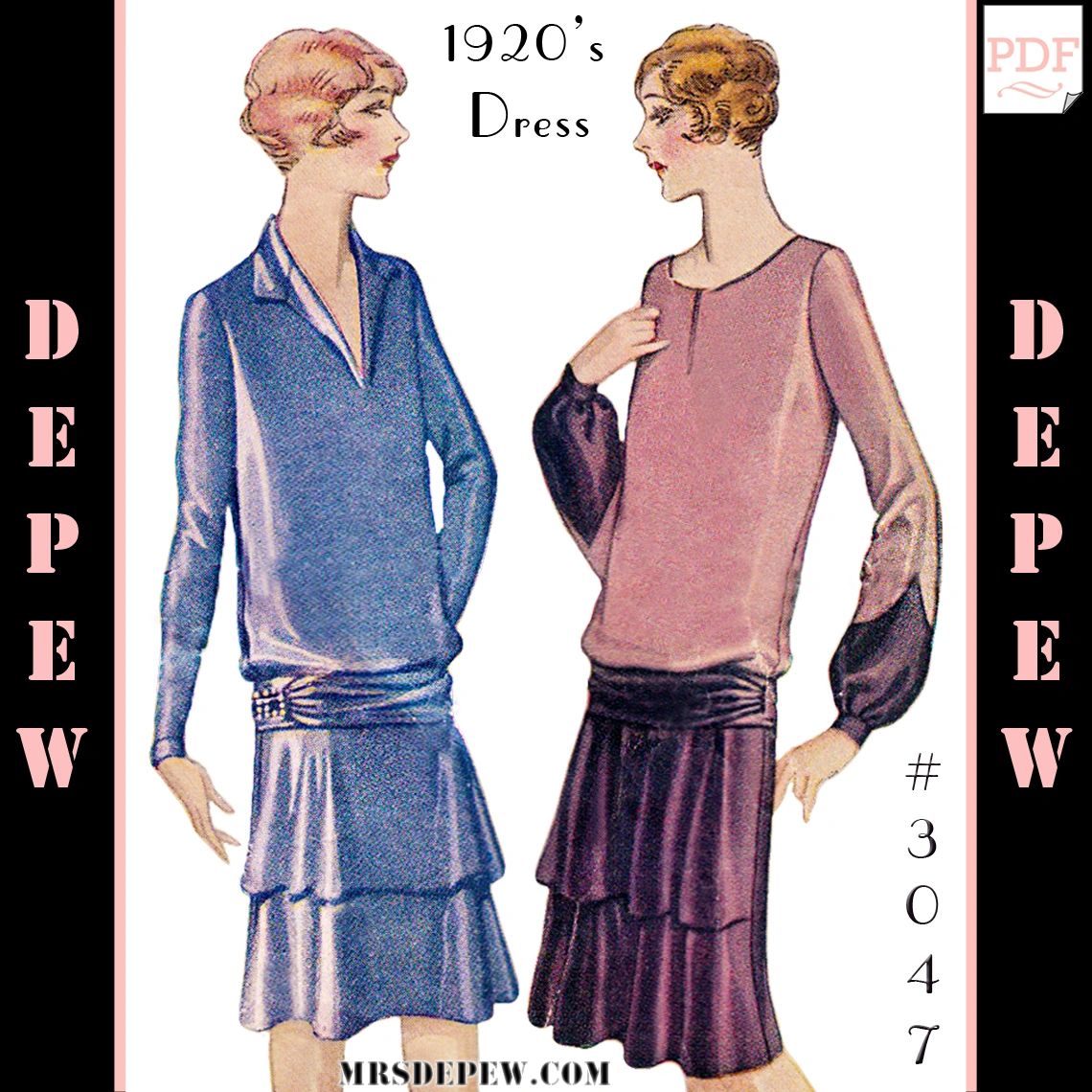 1970s Vintage Sewing Pattern Ladies' Dress Simplicity 8025 32-34 Bust