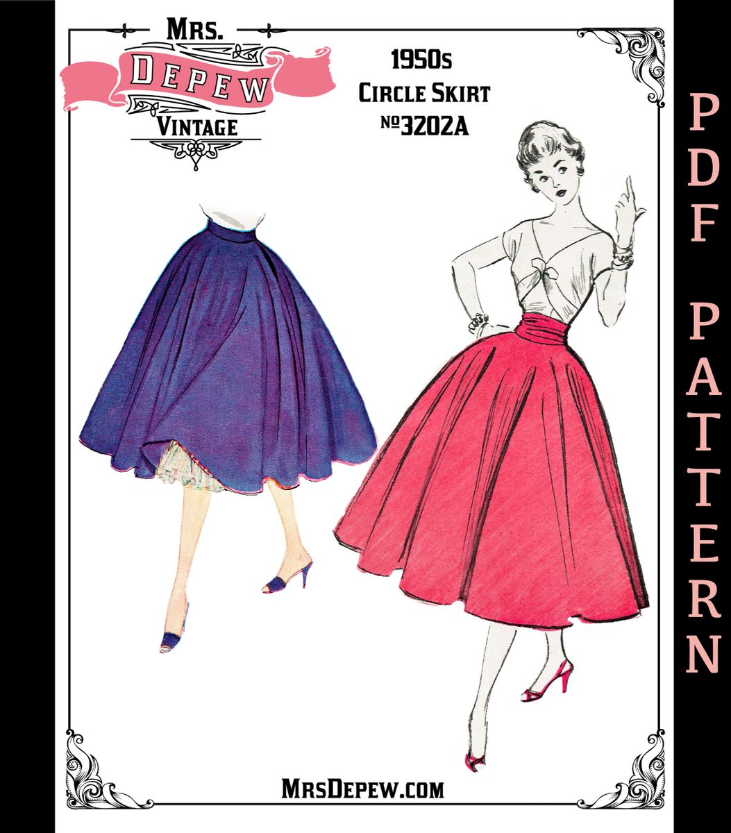 50s skirt tutorial top