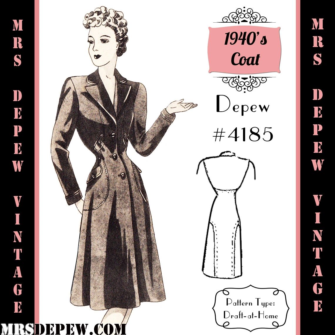 Vintage Sewing Pattern Bra and Tap Pants Print at Home 1940s