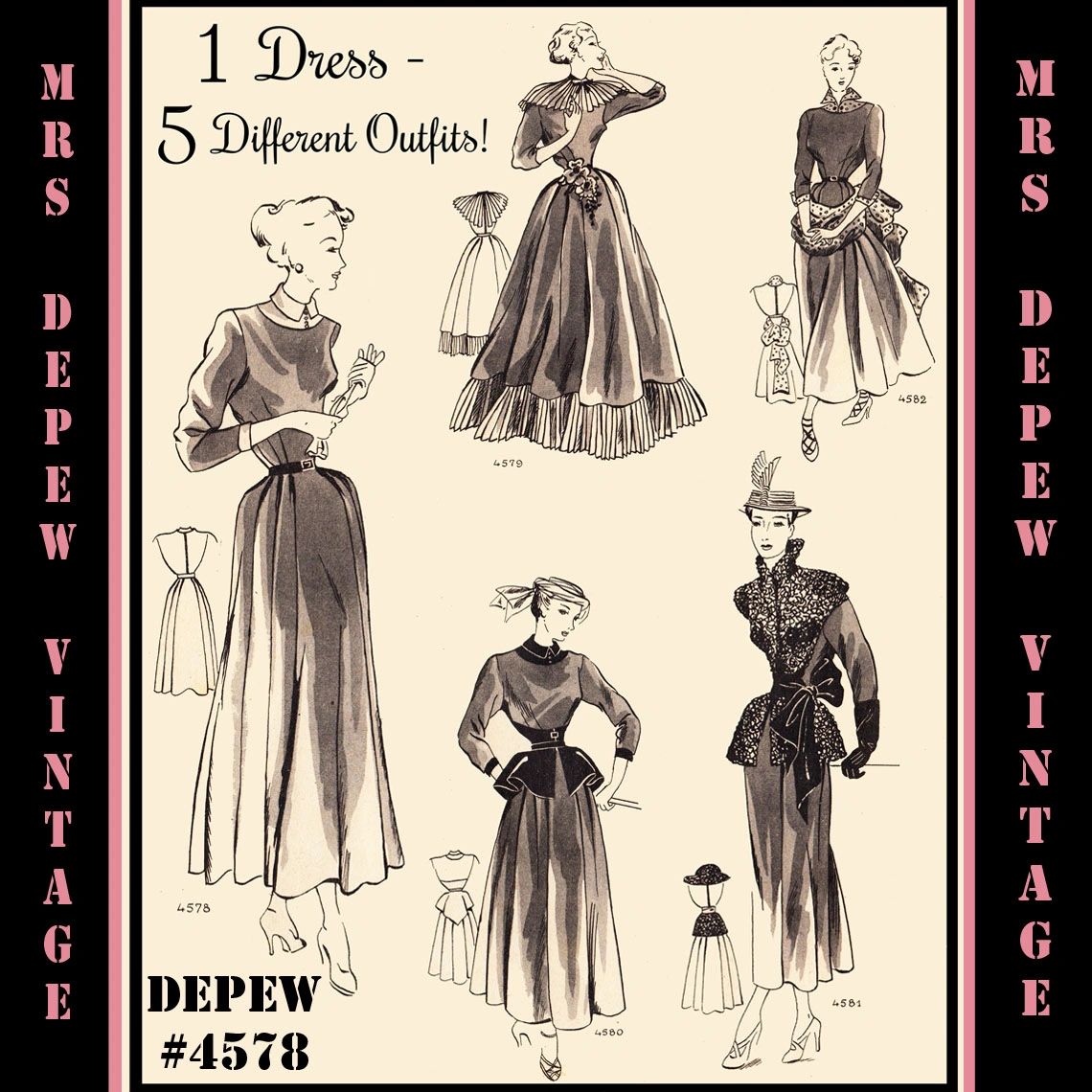 Vintage Sewing Pattern Catalog Anne Adams Mail Order 1942-1943 War Effort  Digital Copy -INSTANT DOWNLOAD