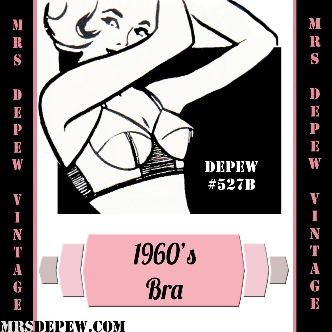 PDF // 1970s Bullet Bra Sewing Pattern // Size 34 A B C D