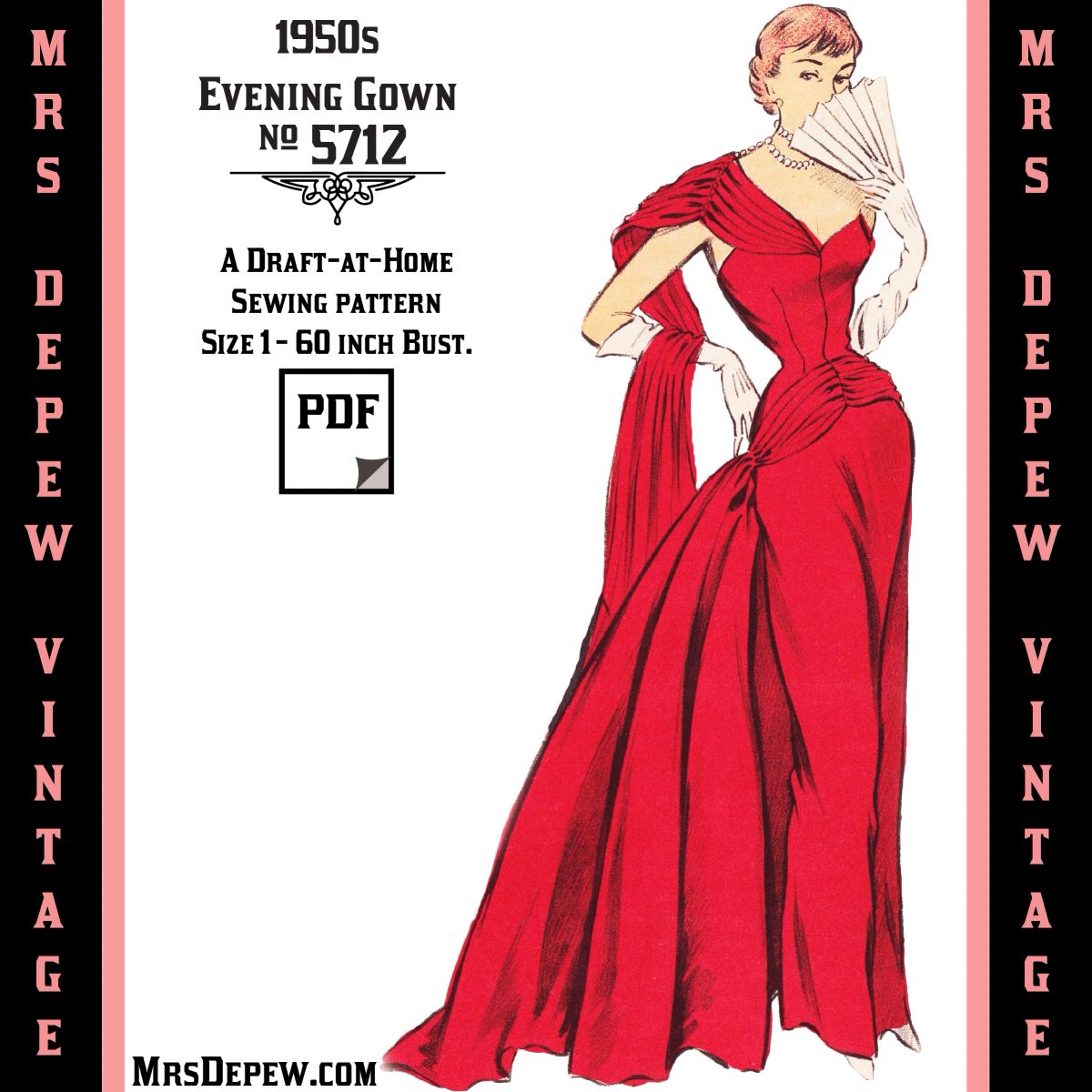 9405 - Evening Gown (1937) - FULL SIZED PRINT – Revival Designed