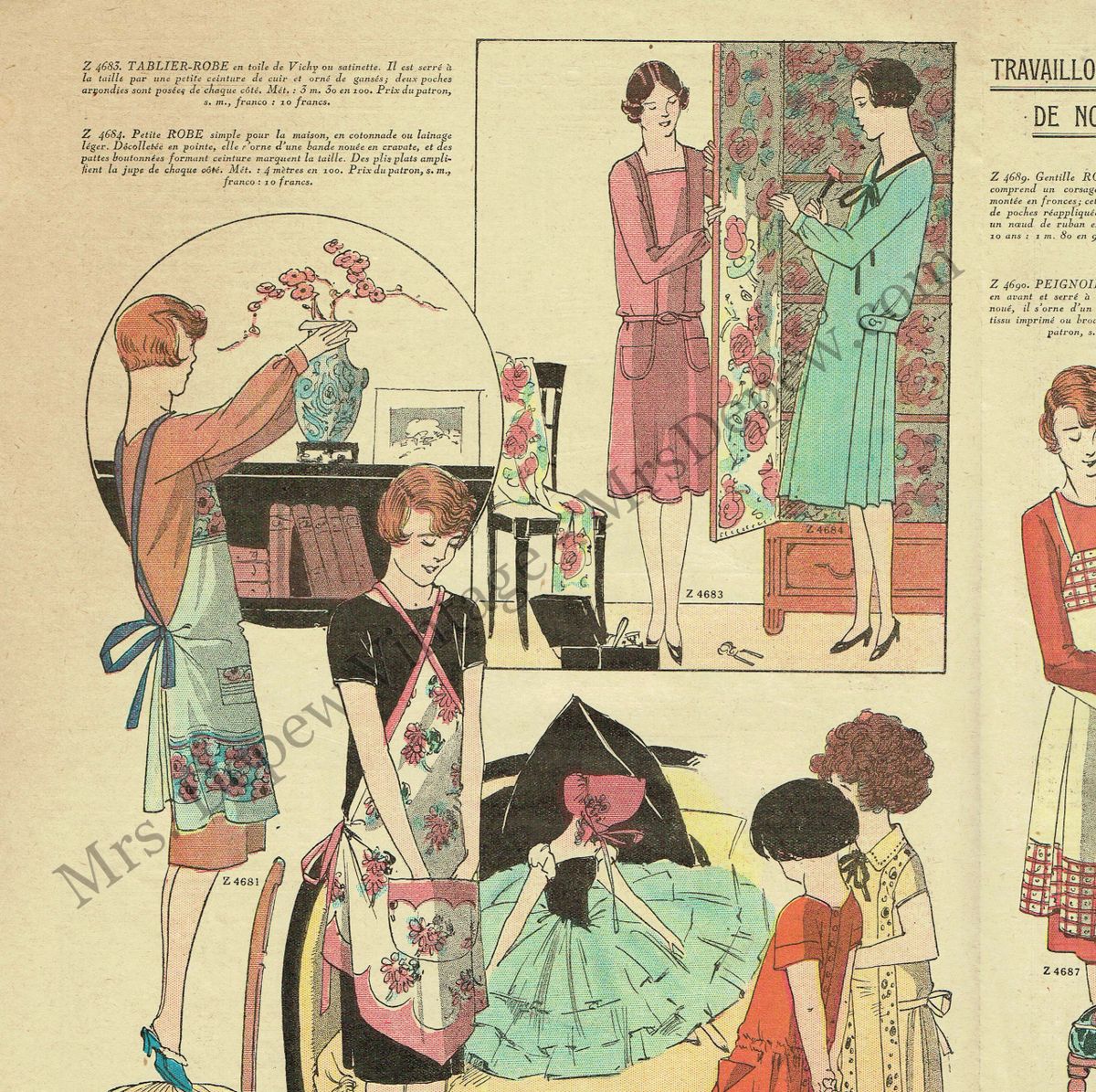 1920s Vintage French Magazine La Mode Française March 1929 Fashion & Sewing  Pattern E-book PDF