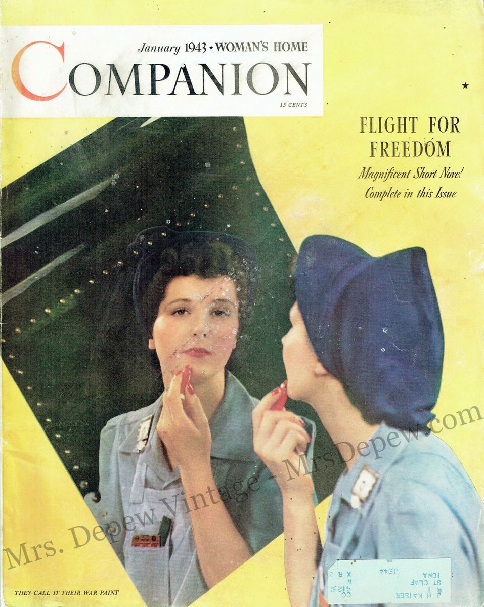 1940s Vintage Sewing Pattern Advertisement 1943 Woman's Home Companion  Butterick Pages PDF E-book