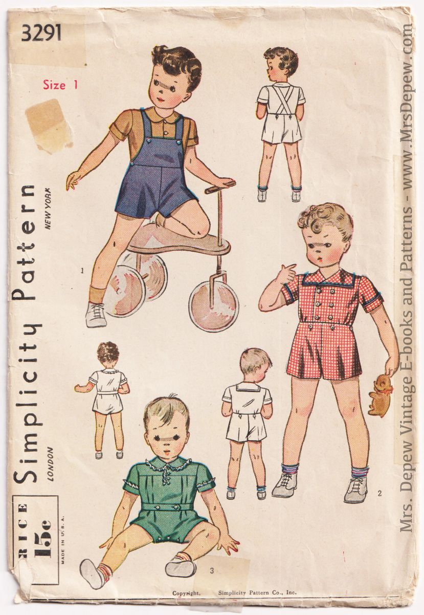 Vintage Sewing Pattern Bra and Tap Pants Print at Home 1940s