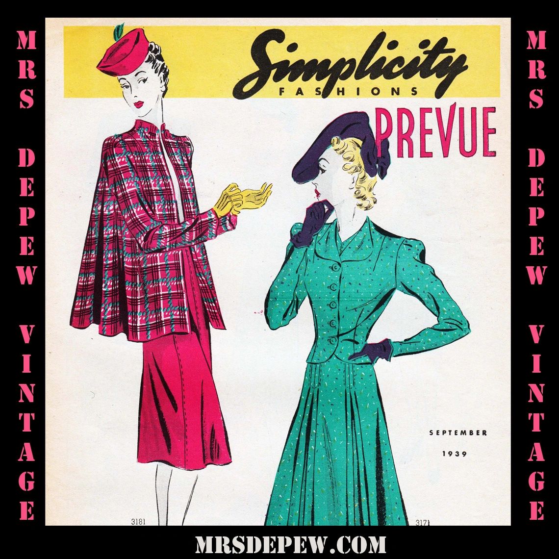 1970s Vintage Sewing Pattern Ladies' Dress Simplicity 8025 32-34 Bust