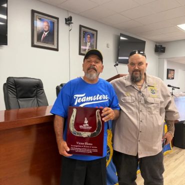 Victor Flores of AB and Jeff Snead Business Agent
