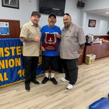 (Left to right)
Jason Hodge, Victor Flores, Jeff Snead
Honoring Victor Flores of Anheuser Busch with