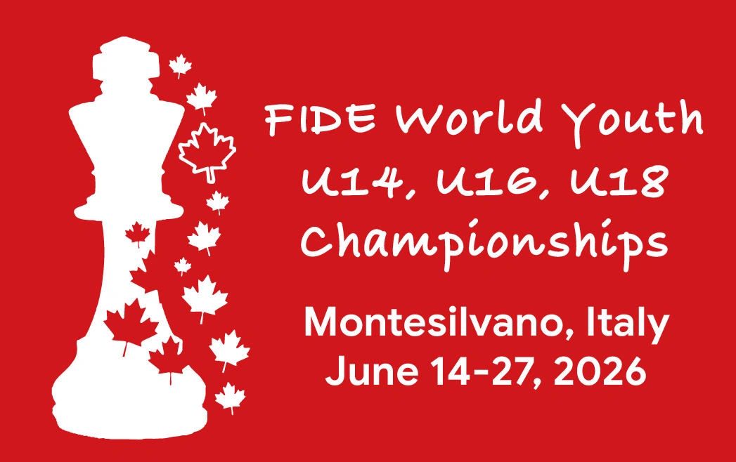 FIDE World Youth Chess Championships for U14, U16, U18 in Montesilvano, Italy, June 14-27, 2026.