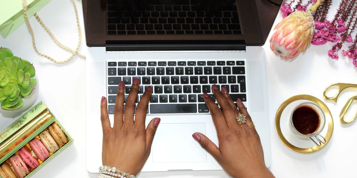 Laptop, coffee & me. The beauty of creating. 