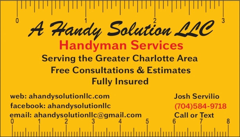 A Handy Solution LLC - Handyman - Huntersville, North Carolina