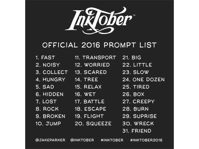 Inktober: Daily art prompts for October – Northern Star