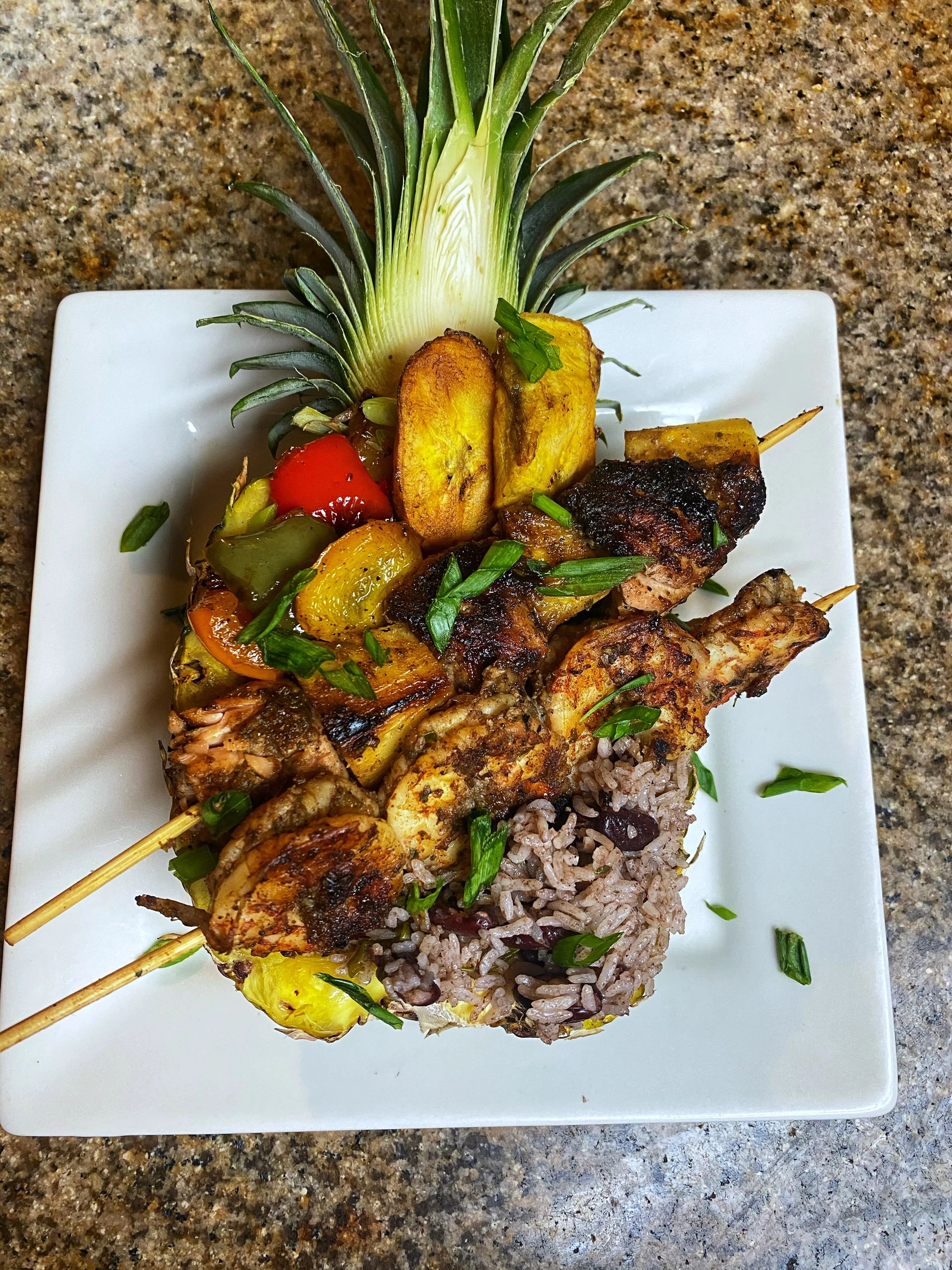 Jerk Seafood Pineapple Bowl