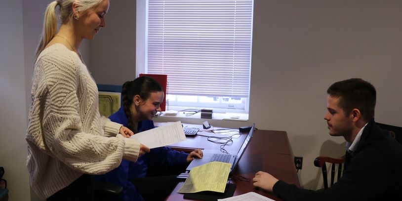 Widener students at VITA tax clinic - March 2024