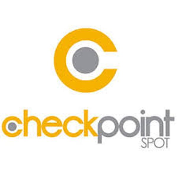 Logo of Checkpoint Spot with a yellow and gray design.