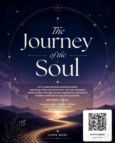 Spiritual workshop flyer titled The Journey of the Soul.