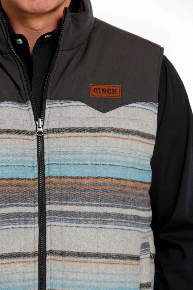 Cinch - MEN'S QUILTED REVERSIBLE VEST - BLUE/BROWN