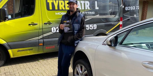 Car tyres fitted at home 