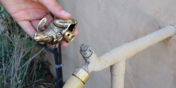 Decorative Outdoor Faucet Handle - Hummingbird
