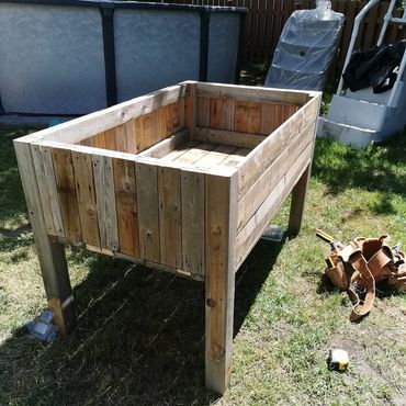 recyclé pot bac de fleur jardin bac de jardin bois traité terre bac surelevé dans les airs 