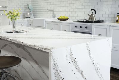 counter top with water fall
