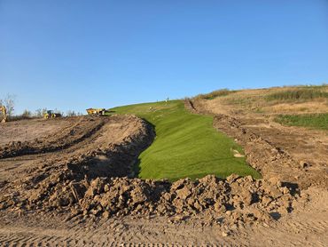 Turf on a piece of the landfill