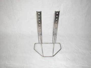 Metal bracket with multiple holes and wireframe structure.
