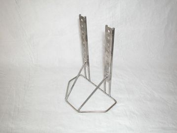 Metal bracket stand with two vertical supports.