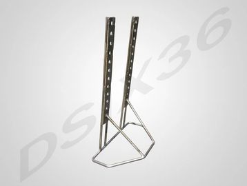 Metal frame with two vertical rods and a base.