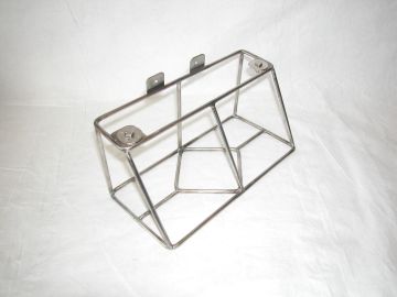 Metal wireframe geometric structure.