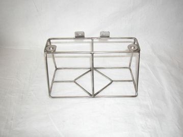 Metal wire rack with two compartments.