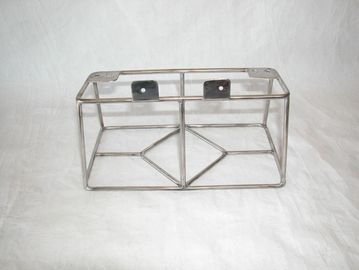 Metal wire frame holder with mounting brackets.