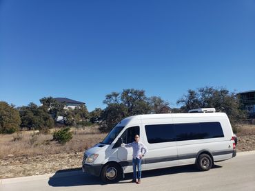 On the jobsite with mobile office.