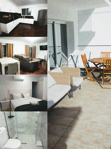 Our private balcony, brand-new kitchen, comfortable living room, spacious bedroom, and full bathroom