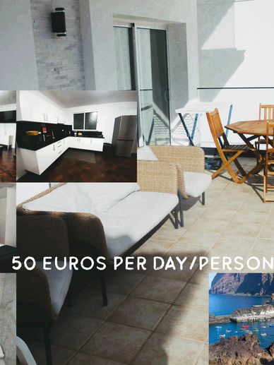 Our private balcony, brand-new kitchen, comfortable living room, spacious bedroom, and full bathroom