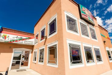 Outside view of the restaurant on the display