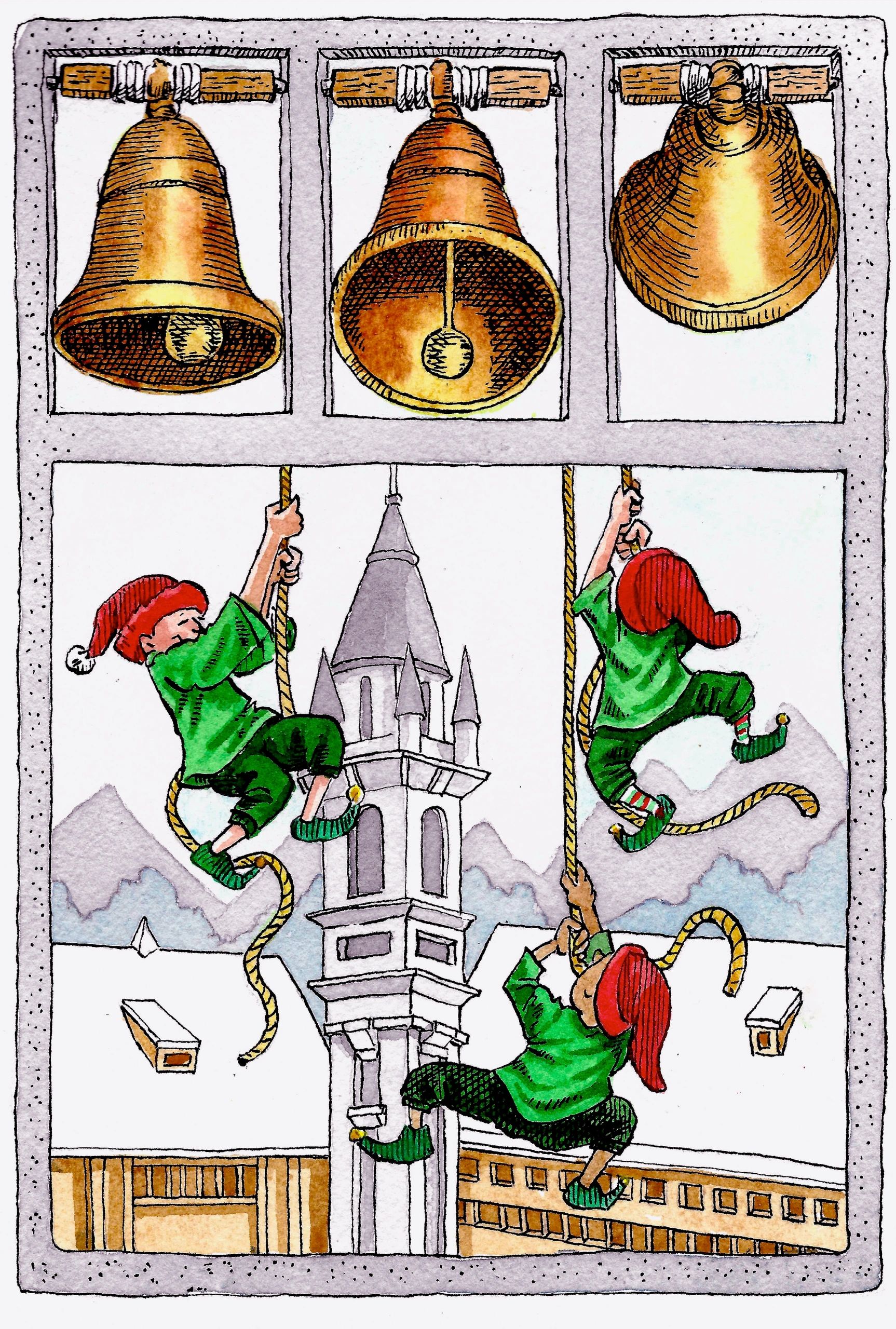 "Bells Are Ringing!" - 2021 Christmas card.
