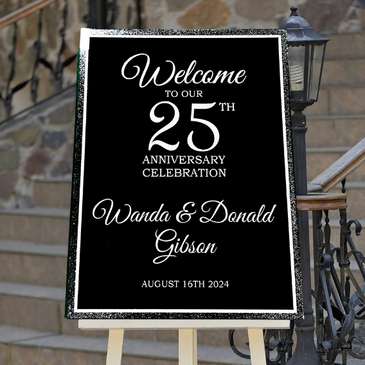 Anniversary Welcome Sign for Special Event