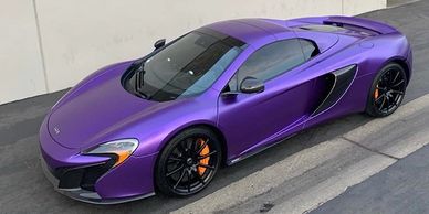 Mclaren satin purple  vinyl car wrap 3m