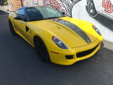 Ferrari satin yellow vinyl car wrap 3m 