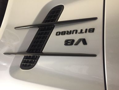 Mercedes amg chrome delete black emblems car wrap