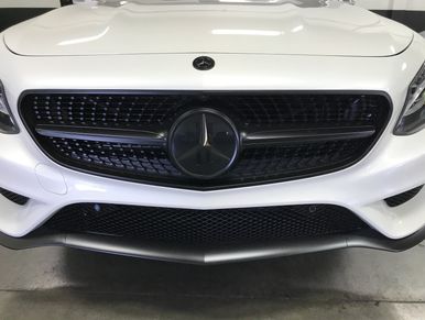 Mercedes vehicle chrome delete car wrap 