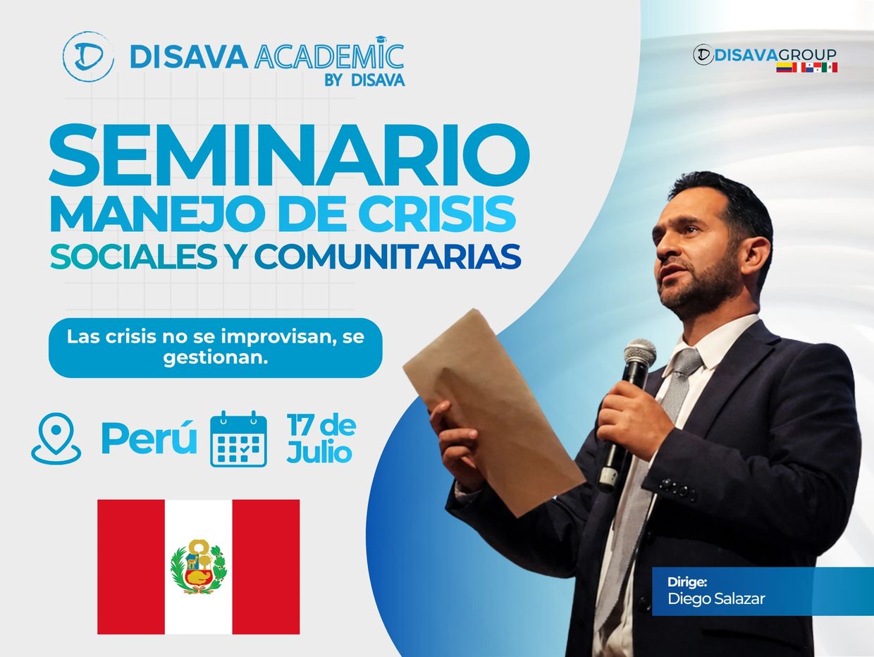 Seminario sobre manejo de crisis sociales y comunitarias en Perú, dirigido por Diego Salazar.