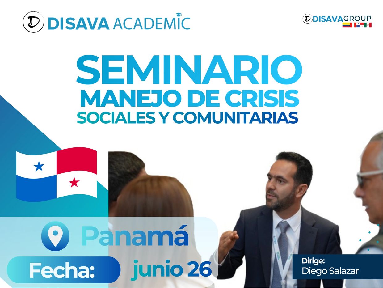 Seminario sobre manejo de crisis sociales y comunitarias en Panamá el 26 de junio.