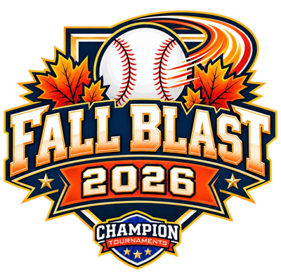 Logo for Fall Blast 2026 baseball tournament.